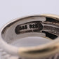 David Yurman ring Sterling and 14k Gold Heavy CABLE band