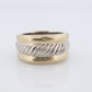 David Yurman ring Sterling and 14k Gold Heavy CABLE band