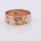 10k Ostby Barton Cigar Band. 10k Rose Gold Embossed Design wide ring. OB from Art Deco 1920 Era. Wide Fit Band.