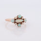 10k Victorian Opal Pearl Seed ring. 10k Gold Victorian claw opal ring. Antique Pearl Opal Cluster ring.