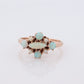 10k Victorian Opal Pearl Seed ring. 10k Gold Victorian claw opal ring. Antique Pearl Opal Cluster ring.