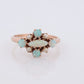 10k Victorian Opal Pearl Seed ring. 10k Gold Victorian claw opal ring. Antique Pearl Opal Cluster ring.