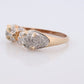 14k Panther Leopard Jaguar Cheetah Diamond ring. Encrusted with Diamond Double Pouncing Panther Circle band.