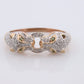 14k Panther Leopard Jaguar Cheetah Diamond ring. Encrusted with Diamond Double Pouncing Panther Circle band.