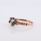 Victorian Opal and Gemstone ring. 10k Gold Antique Opal and Green Gem Cluster ring.