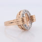 Circle Ring. 14k Diamond Encrusted Circle of life. Life Diamond Circle Promise ring. Heavy diamond ring.