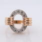 Circle Ring. 14k Diamond Encrusted Circle of life. Life Diamond Circle Promise ring. Heavy diamond ring.