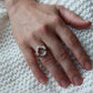 Circle Ring. 14k Diamond Encrusted Circle of life. Life Diamond Circle Promise ring. Heavy diamond ring.