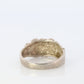 Black Hills Gold Sterling Silver Band. Size 10.5. 10k 12k Sterling Silver Black Hills Gold Inlays ring. Rugged Gold Nugget band.