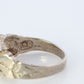 Black Hills Gold Sterling Silver Band. Size 10.5. 10k 12k Sterling Silver Black Hills Gold Inlays ring. Rugged Gold Nugget band.