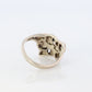 Black Hills Gold ring. 925 Sterling Silver band. Sterling Silver Leaf Vine Black Hills ring.