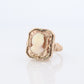 10k Onyx and Cameo Reversible Ring. Victorian Locket / Reverso Ring. 10k Yellow Gold Reverso signet ring.
