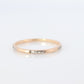 Vintage 14k Yellow White Gold Minimalist Band Ring. Moose Tracks Minimalist engraving pattern ring. Thin ring.