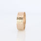 10k Wide Cigar band. Antique Embossed Chevron floral design. 6mm sz6. Antique Wide Light Gold ring.