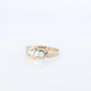 Gold Filled Victorian Opal ring. GF Yellow Gold with bezel set triple opalite cabochons.
