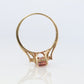 Ametrine 10k Gold ring. Vintage Estate Ring. Prong set Ametrine solitaire ring.