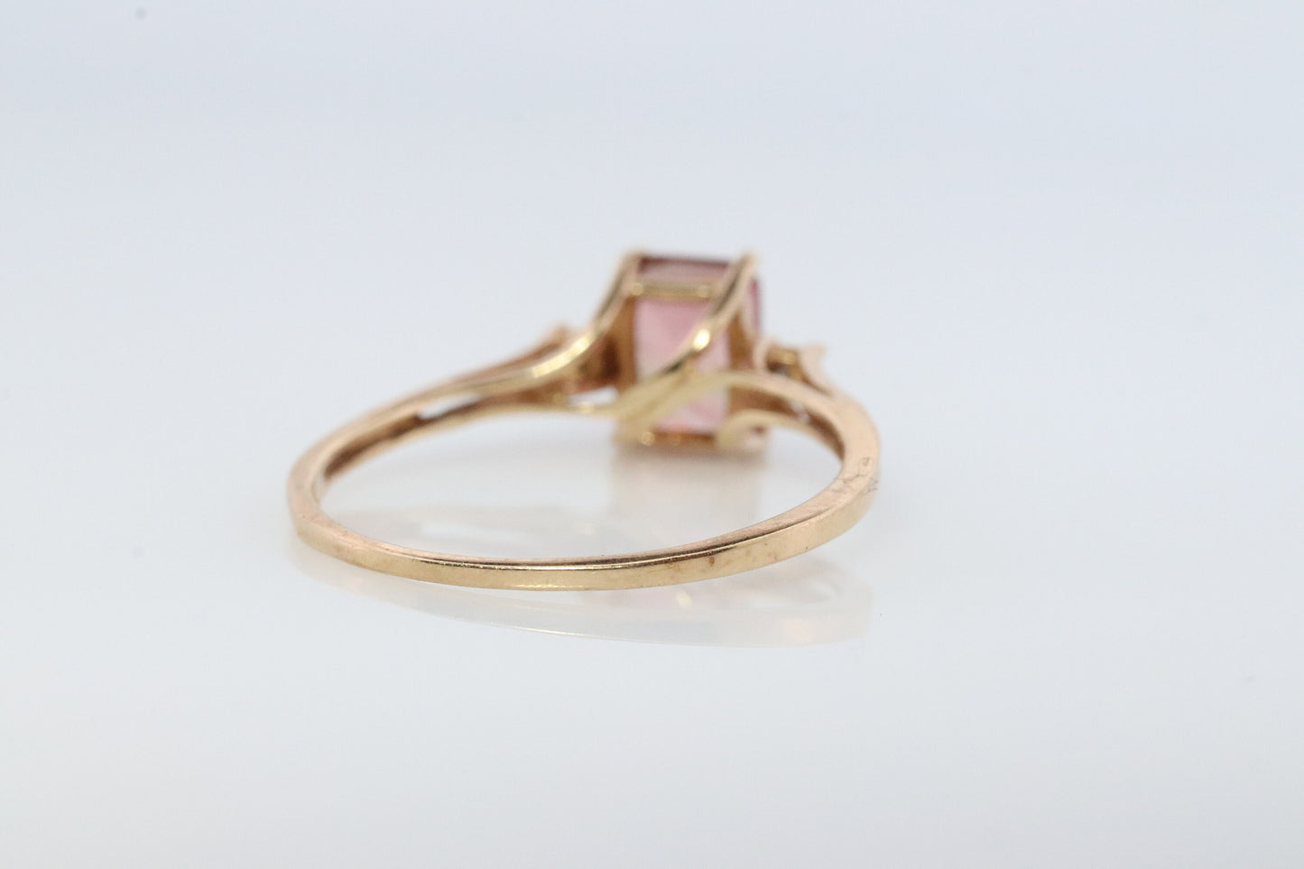 Ametrine 10k Gold ring. Vintage Estate Ring. Prong set Ametrine solitaire ring.