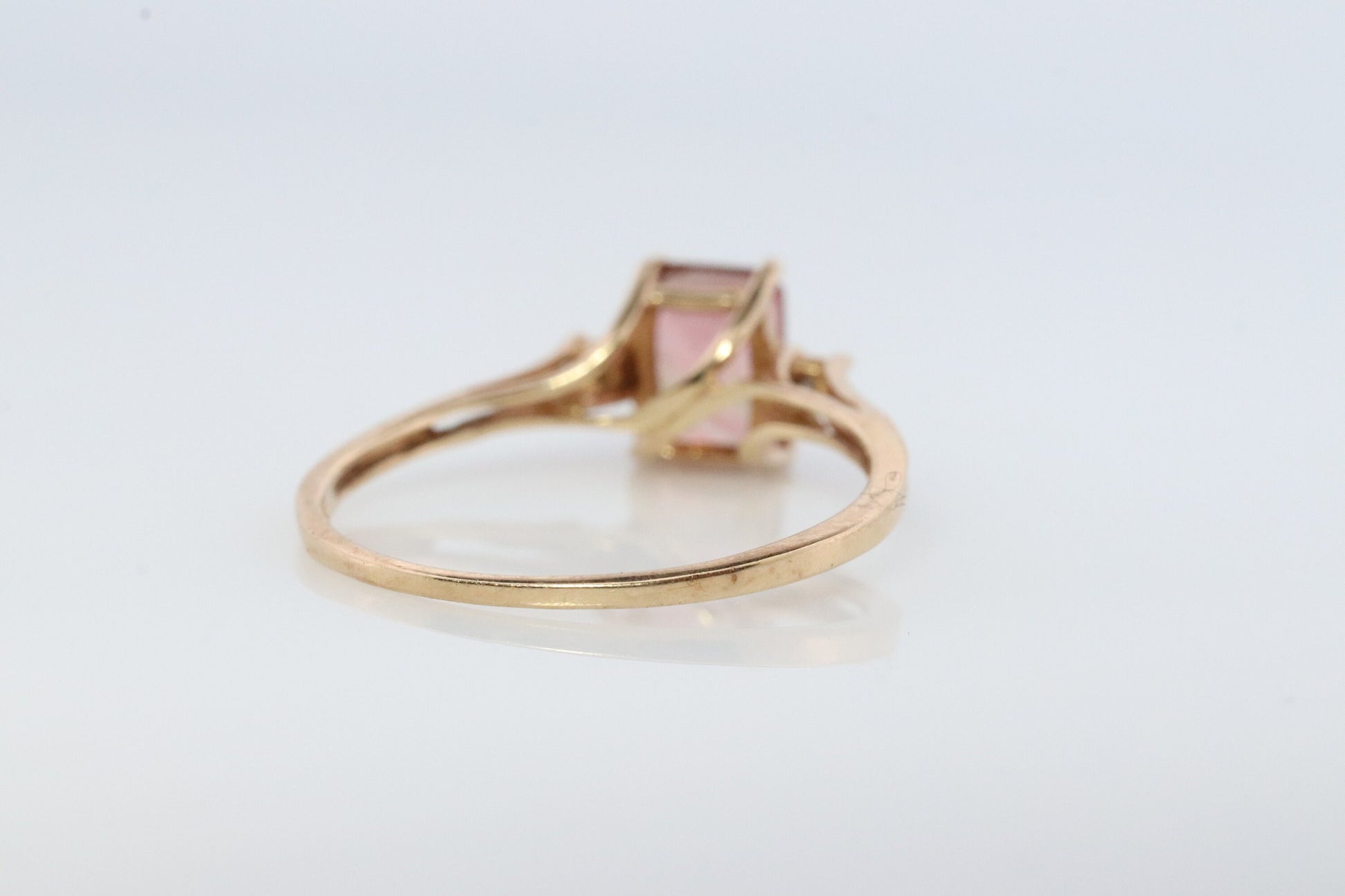 Ametrine 10k Gold ring. Vintage Estate Ring. Prong set Ametrine solitaire ring.