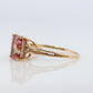Ametrine 10k Gold ring. Vintage Estate Ring. Prong set Ametrine solitaire ring.