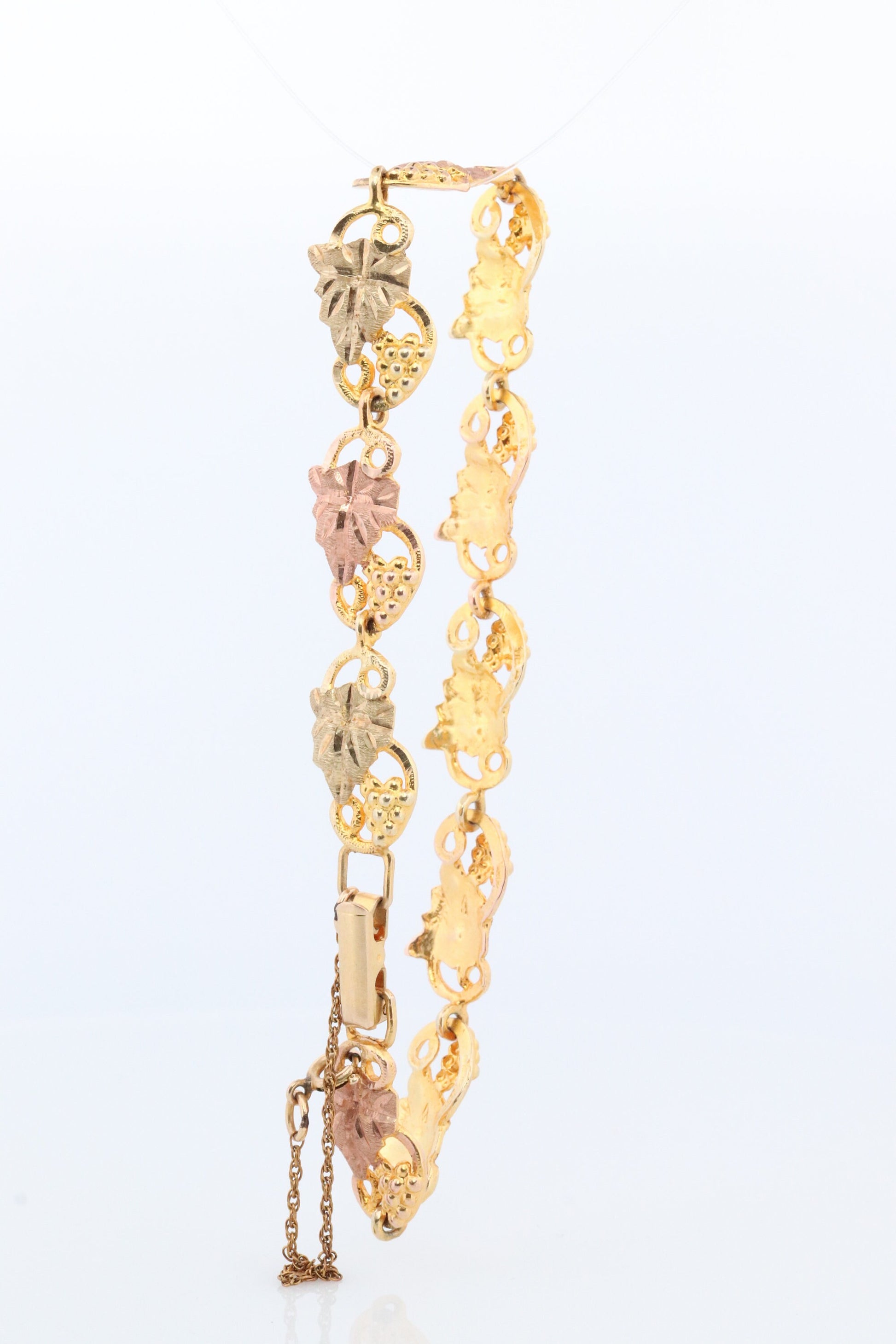 Black Hills Gold Bracelet. 10k Multi-Tone Black Hills Gold Bracelet. 10k 12k Grape Leaf Bracelet.