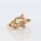 Black Hills Gold Ring with a Pearl. 10k Multi-Tone Black Hills Gold Pearl Ring. Pearl solitaire band.