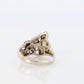 Black Hills Gold ring. 925 Sterling Silver band. Sterling Silver Leaf Vine Black Hills ring.