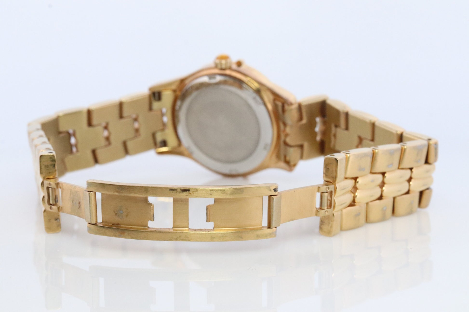 Lucien Piccard watch Ladies. Stainless Steel Gold Tone with Sapphires and MOP Face. Women's Lucien Piccard watch.