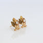 Black Hills Gold Diamond earrings. 10k / 12k Black Hills Vine Leaves Diamond Studs earrings. Stud earrings.