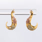 Black Hills Gold Drop Hoop earrings. 10k 12k Black Hills Half J earrings. Dainty earrings.