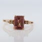 Ametrine 10k Gold ring. Vintage Estate Ring. Prong set Ametrine solitaire ring.