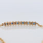 10k Dark Blue Sapphire Diamond Bar Bracelet. 10k/14k Yellow Gold Genuine Sapphire Diamond Tennis Adjustable Bracelet.