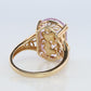 14k Butterfly Ring. 14k Yellow Gold and PINK TOPAZ ring. Butterfly Background ring.