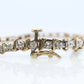 10k Diamond Tennis Bracelet. 10k S-LINK round diamond Tennis bracelet.