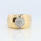 Vintage Tiffany and Co. Diamond Ring. Authentic Tiffany 18k Platinum Wide Diamond Dome Band. Picasso Diamond Cluster Ball . Extremely rare.