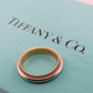 Vintage Tiffany and Co. Ring. Authentic Tiffany 18k and Platinum Band. T&CO Milgrain Wedding Band