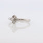 Vintage Tiffany and Co. Diamond Ring. Authentic Tiffany Platinum Diamond wave Band. T&CO Clover Flower Diamond ring.