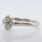 Vintage Tiffany and Co. Diamond Ring. Authentic Tiffany Platinum Diamond wave Band. T&CO Clover Flower Diamond ring.