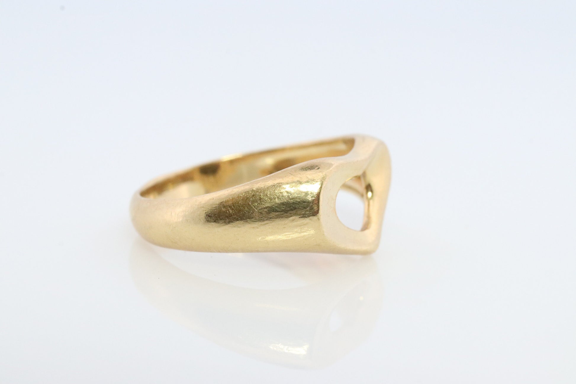 Vintage Tiffany and Co. Ring. Authentic Tiffany 18k Heart Band. Open Heart Elsa Peretti Ring.