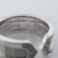 Vintage Cartier Diamond Ring. Open C Diamond Band. Authentic 18k White Gold Cartier Diamond Band. Open Genuine 750 Cartier Ring.