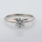 Vintage Tiffany and Co. Diamond Ring. Authentic 0.36ct Tiffany Platinum Diamond Solitaire Ring. T&CO Engagement ring