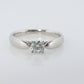 Vintage Tiffany and Co. Diamond Ring. Authentic 0.22ct Tiffany HARMONY Platinum Diamond Solitaire Ring. T&CO Engagement ring