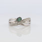 Genuine Alexandrite Ring. 900 Platinum setting round Natural ALEXANDRITE ring with diamond accents. X Cross Platinum Solitaire.