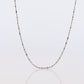 Platinum Chain Necklace. PT850 Plat Bead Bar Chain Necklace. 1mm 15.5in
