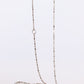 Platinum Chain Necklace. PT850 Plat Bead Bar Chain Necklace. 1mm 15.5in