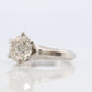 Diamond Ring. 1ct Diamond Solitaire Platinum Ring. PT850 Plat Large Diamond Solitaire Engagement Ring.