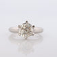 Diamond Ring. 1ct Diamond Solitaire Platinum Ring. PT850 Plat Large Diamond Solitaire Engagement Ring.