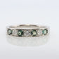Genuine Alexandrite Ring. Diamond Alexandrite Eternity band 900 Platinum setting round Natural ALEXANDRITE ring with diamond accents.