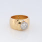Vintage Tiffany and Co. Diamond Ring. Authentic Tiffany 18k Platinum Wide Diamond Dome Band. Picasso Diamond Cluster Ball . Extremely rare.