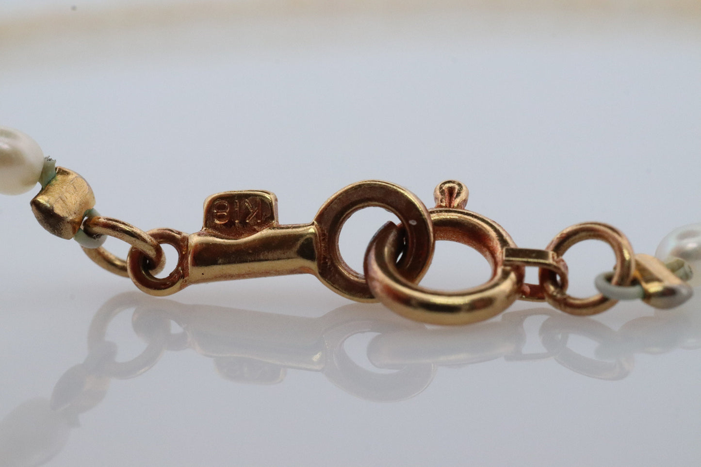 Mikimoto Necklace. Vintage 18k Gold Mikimoto Perlita Pearls with Heart Pendant. Mikimoto Diamond Open heart pendant.