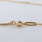 Vintage Tiffany and Co. Necklace. Elsa Peretti Diamond by the Yard Solitaire Necklace. 18k Yellow Gold